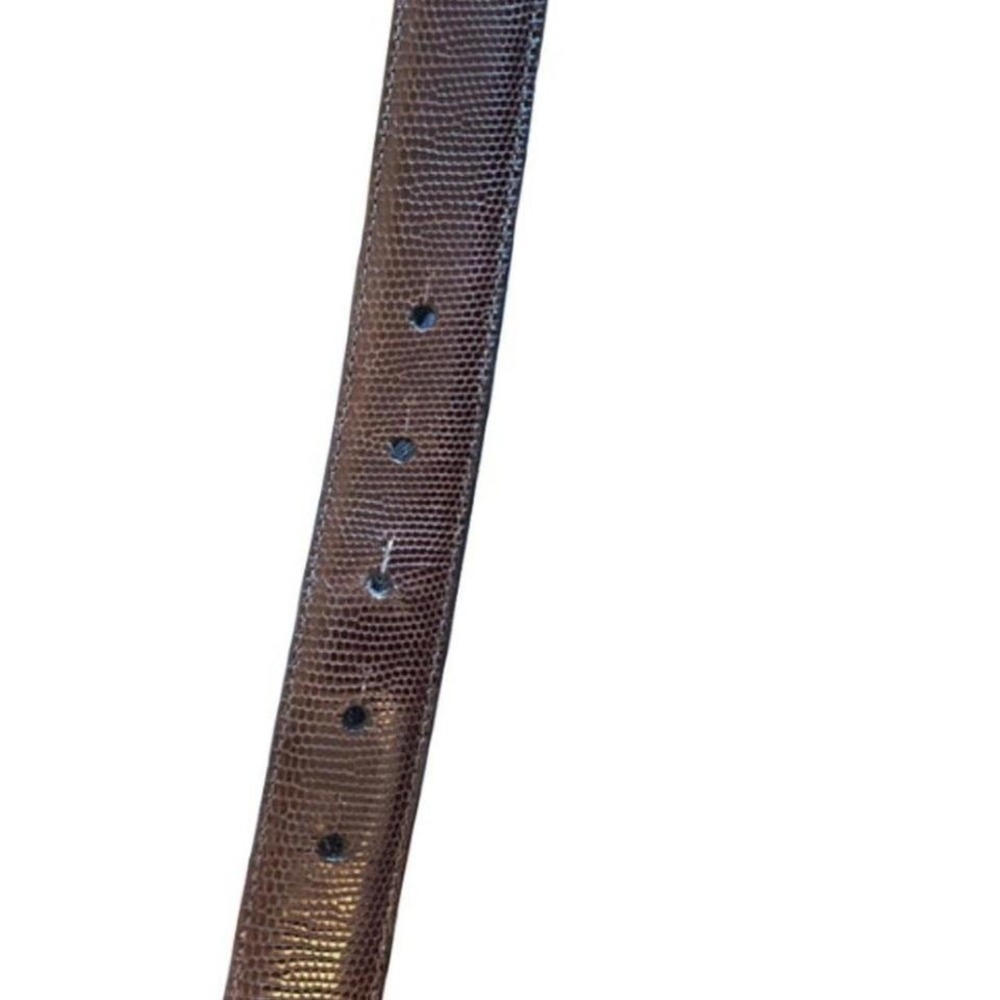 Brighton Vtg Belt Brown Leather Silver Hardware Y2K Western Sz M 30 Rodeo 1990s - Picture 3 of 5